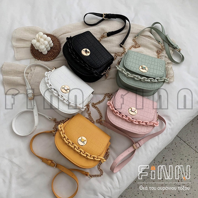 Tas Wanita Import - Tas Selempang Croco Rantai Half Moon Korean Style