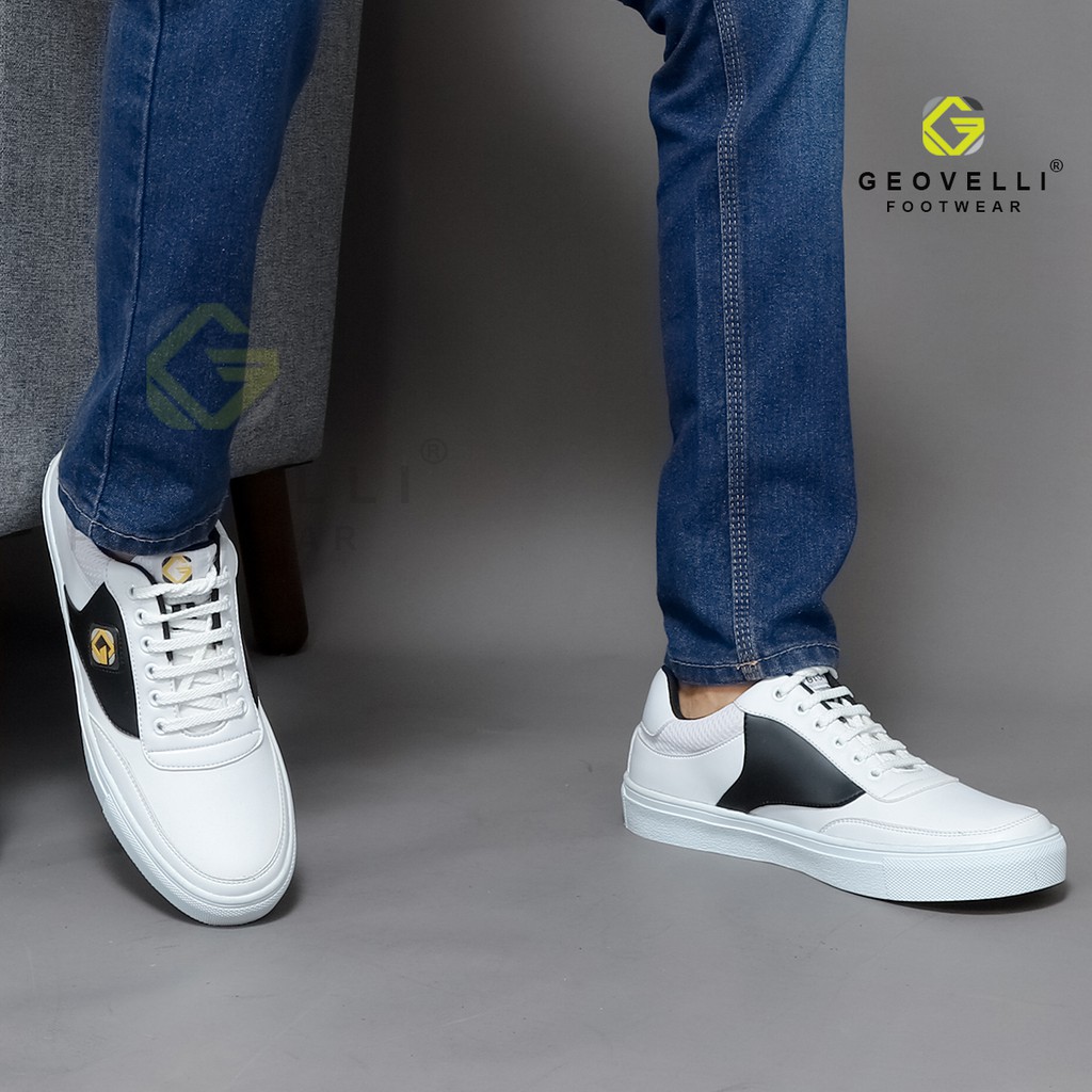 GEOVELLI STORE -  Sneakers Pria Sepatu Tali cowok Kasual Sepatu Sneakers Olahraga Sport Brand LOKAL