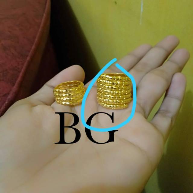 Cc lilit bambu lapis emas 24 k hrg satuan pilih mau yg kanan atau kiri