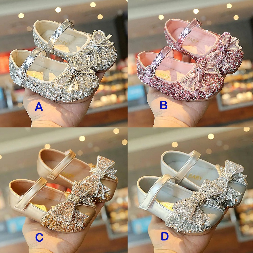 Sepatu Anak Perempuan BlinkBlink Rhinestone Ribbon