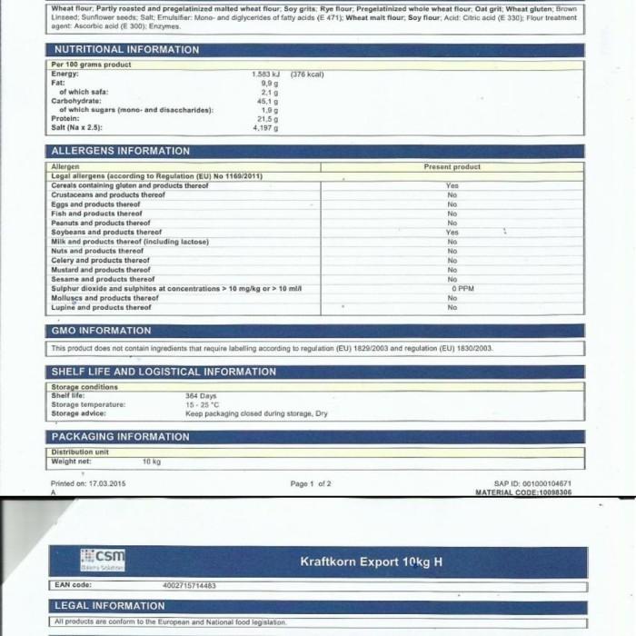 

Meistermarken Kraftkorn Multigrain Mix / Tepung Gandum - 1Kg