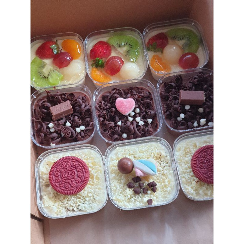 

Puding Cup Coklat puding buah Mini pudding hampers parcel puding