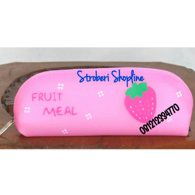 

Pencil Case Silicone Strawberry