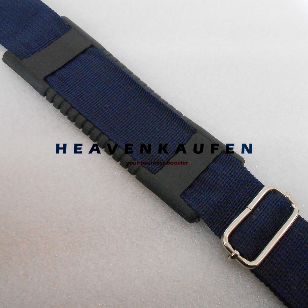 Strap Tas Tali Selempang Tas Pria Lebar 3,8 cm Warna Biru Navy Dongker Kait Besi Silver