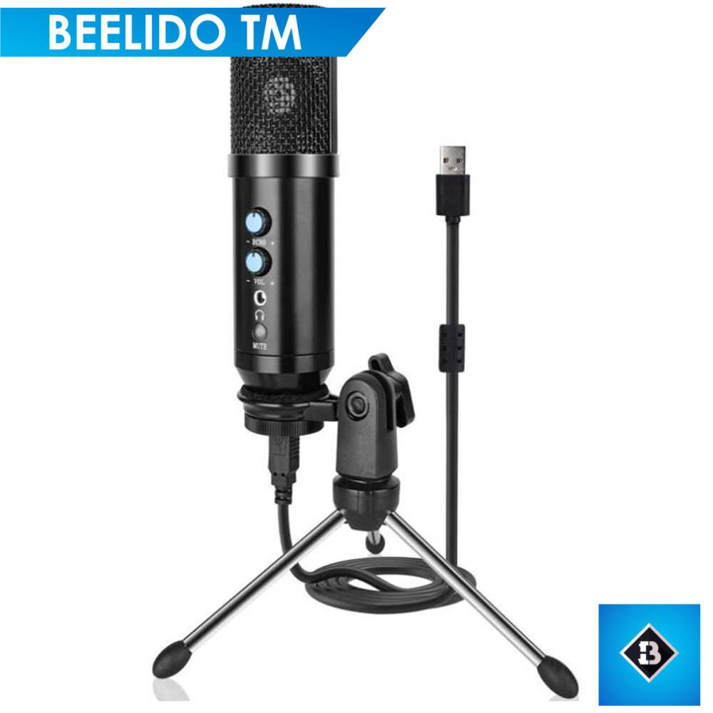 TaffSTUDIO Tech Microphone Condenser USB Mikrofon with Stand -UD-900FX