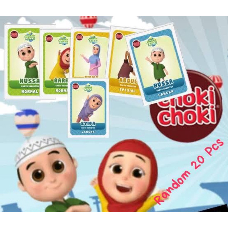 Kartu AR Choki Choki Nussa dan Rarra Keliling Dunia set 20 Pcs