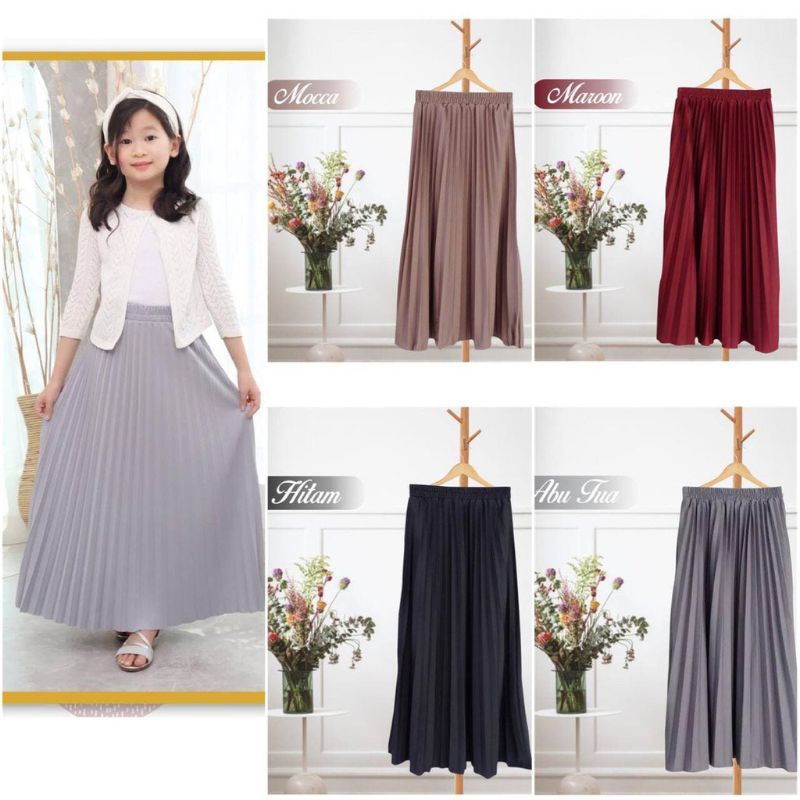 ROK ANAK TANGGUNG PLISKET PREMIUM 6-14 THN/FASHION ANAK PEREMPUAN