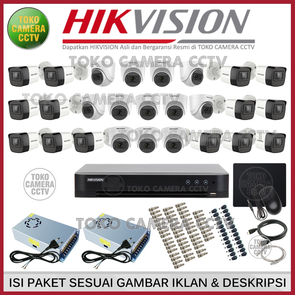 PAKET CCTV HIKVISION 2MP 32 CHANNEL 26 KAMERA