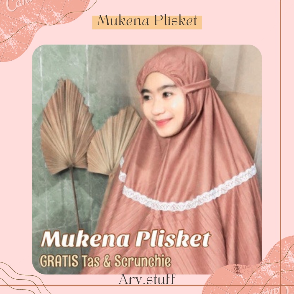 MUKENA PLISKET PREMIUM/ Rukuh plisket Hampers ramadhan idul fitri eid gift box parcel lebaran termurah riyoyo ramadan  renda travelling Perlengkapan sholat wanita Rukuh khadijah series ramadhan hantaran idul fitri motif elegan tersedia banyak varian warna