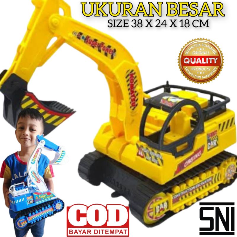Mainan mobil truk excavator Beko bego besar