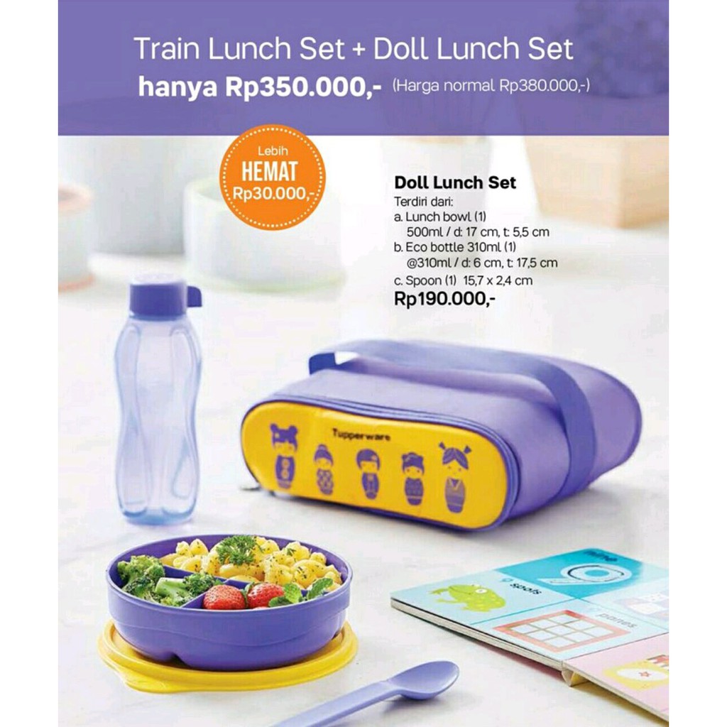 doll lunch set tupperware