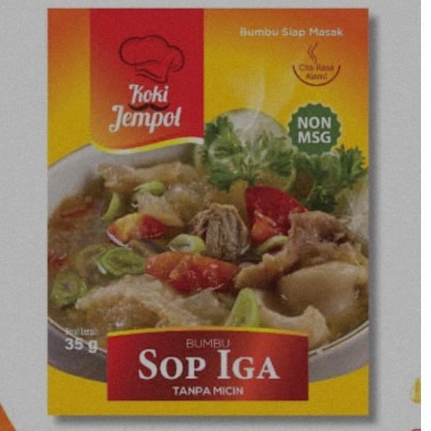 

Modis HADIAH Koki Jempol Random (Sop Iga / Bumbu Nasi Goreng) RPN