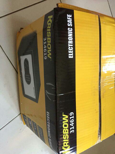 Krisbow Brankas 20et-1/2 - Hitam / Brankas Uang Digital Safe Box / Brankas Mini