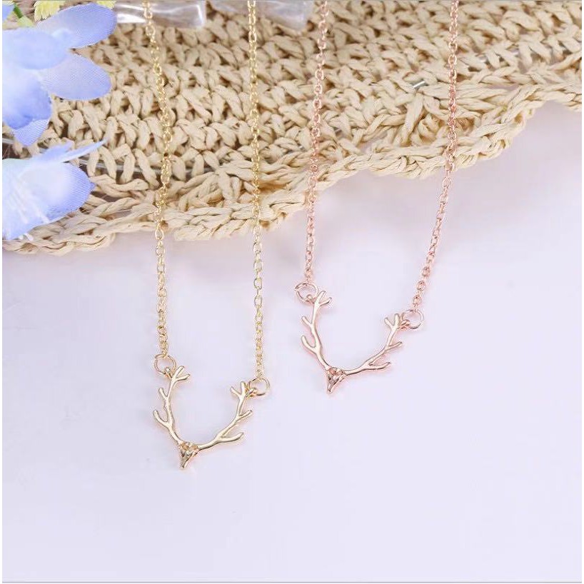 [COD] Kalung Liontin Tanduk Rusa Korean Fashion Untuk Wanita / Kalung Liontin Tanduk Rusa