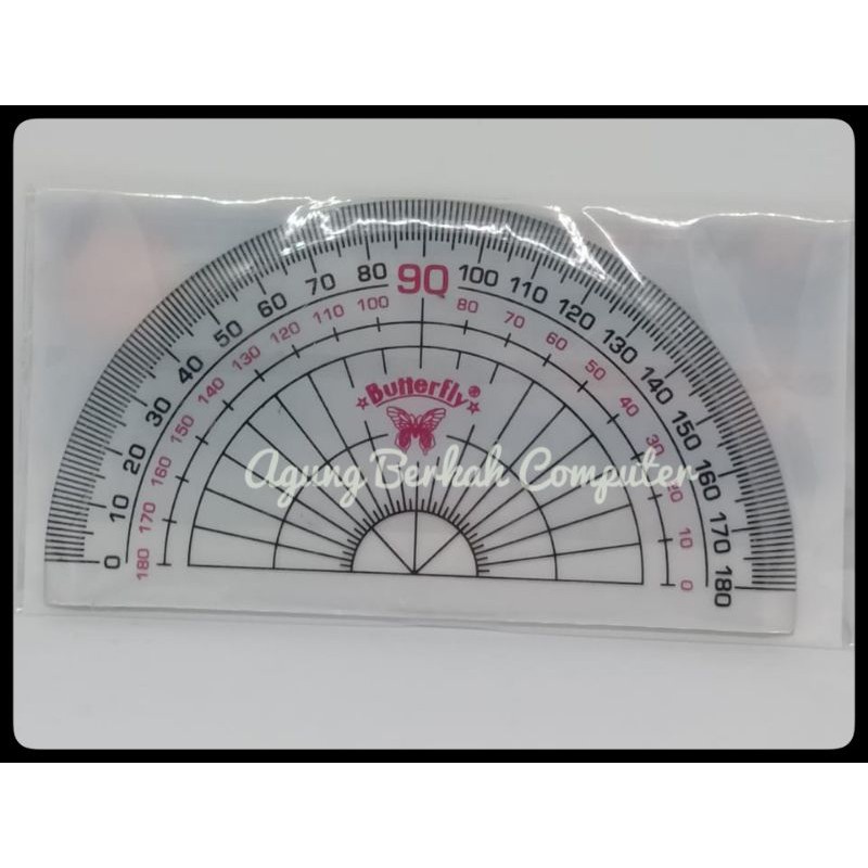 

Penggaris Mistar Busur Butterfly 180 setengah lingkaran