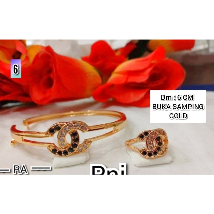 Gelang Dewasa Bangkok Permata Mewah Free Cincin Xuping (COD)