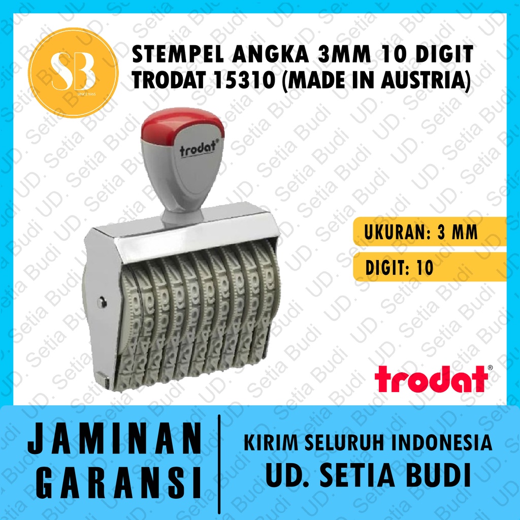 Stempel Angka 3mm 10 Digit Trodat 15310 (Made in Austria)