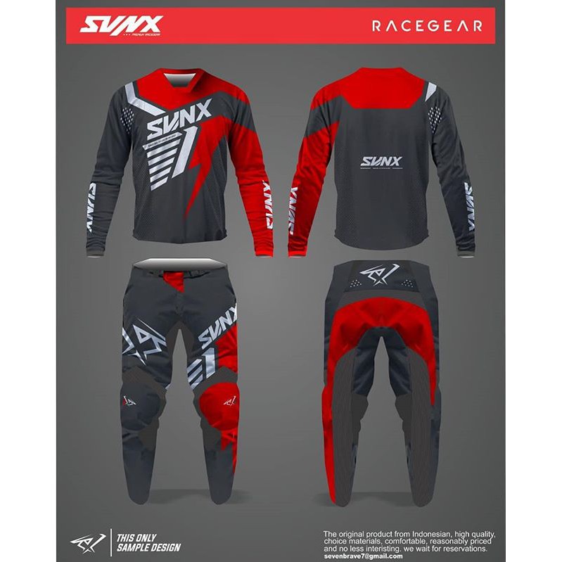 Gearset SVNX Premium Jersey Set Motocross Jersey SVNX Original Premium Quality