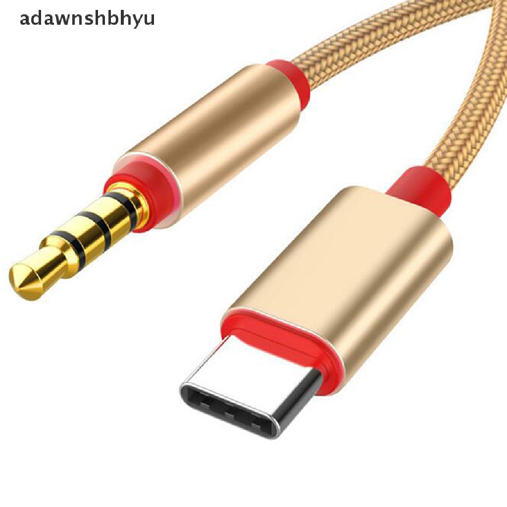 Adawnshbhyu Type-C To 3.5mm Jack Male Audio Aux Cable Male To USB-C Konektor Adaptor Stereo