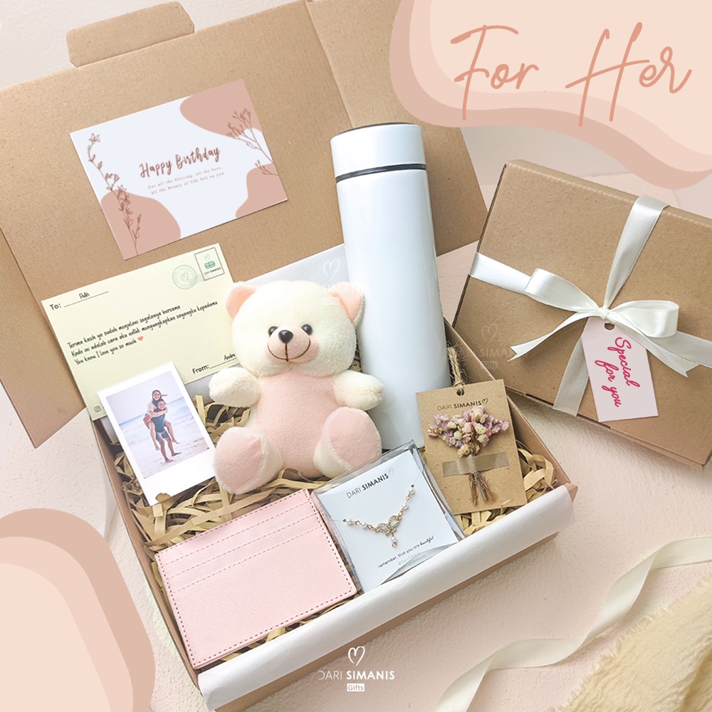 

Donesubego - For Her Box Gift Set Hadiah Pacar Cewek Kado Ulang Tahun Wanita Pink Anniversary