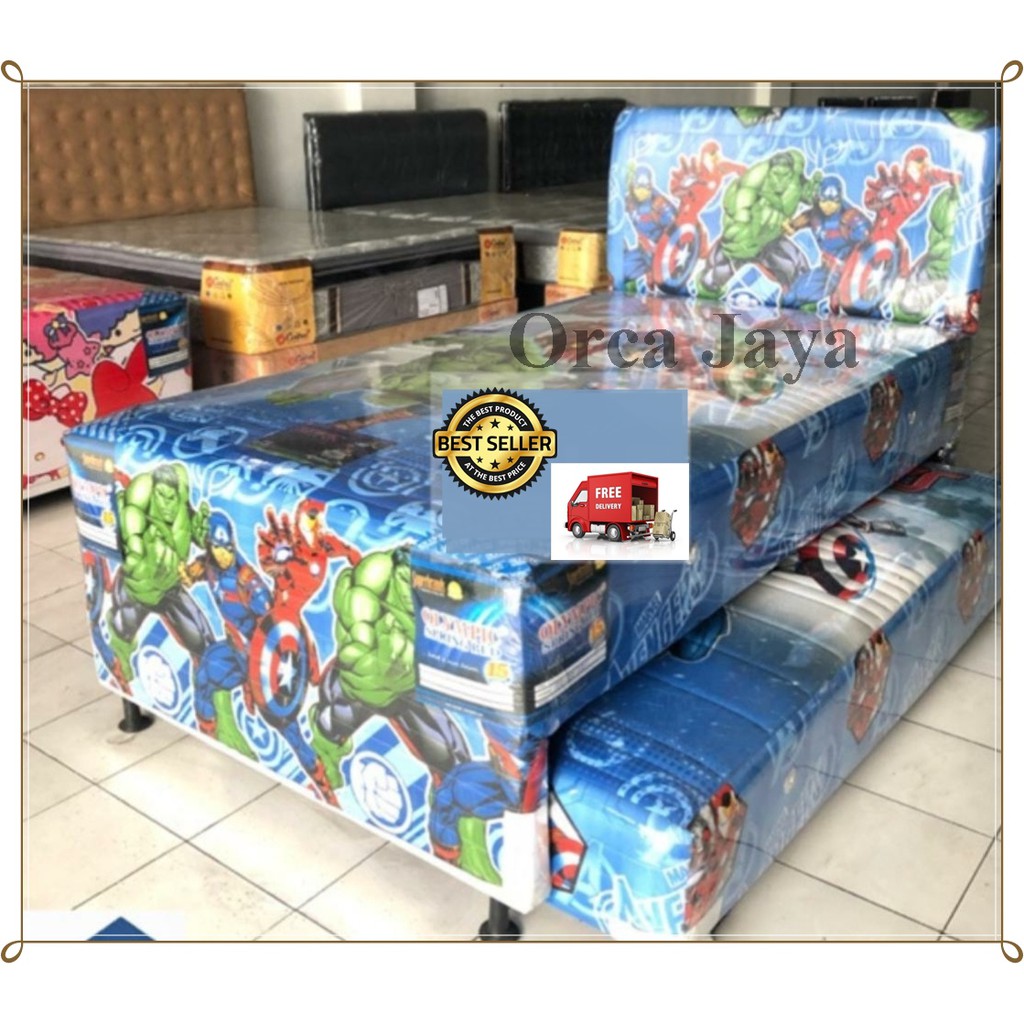 springbed 2in1 karakter/springbed avenger 120x200/free ongkir 35km Dr toko