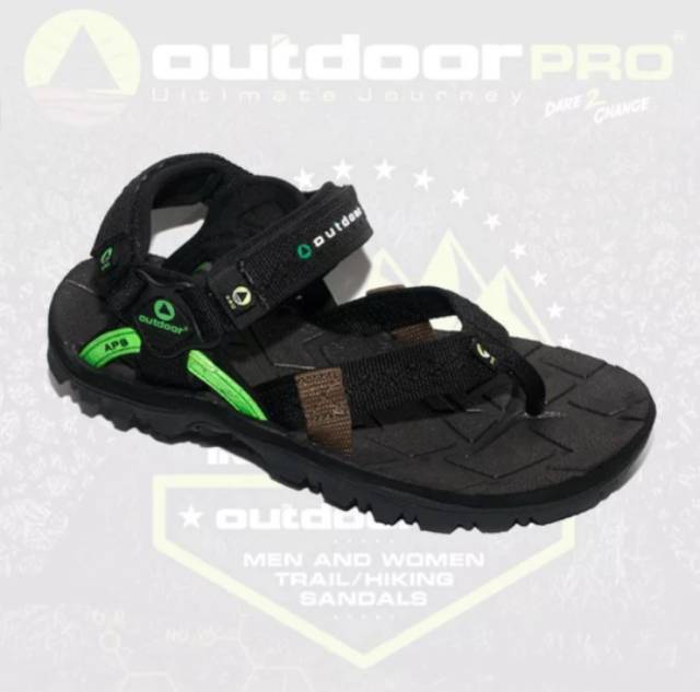 Sandal Gunung Outdoor Pro Polar Black - Cowok Cewek