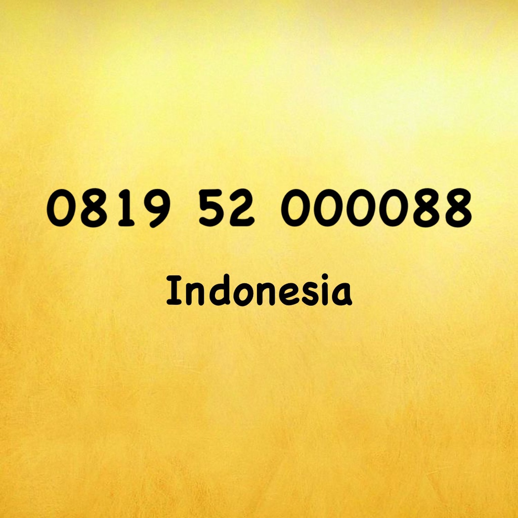 Nomor Cantik XL Bebas Triple AA - 0088 - 00088 - 0819 52 000088