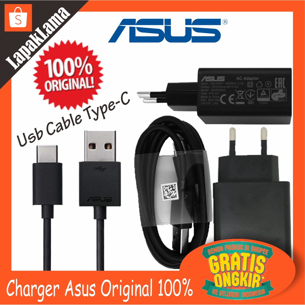 Jual Charger Asus Type-C 2A Original 100% Fast Charging USB Cable Type