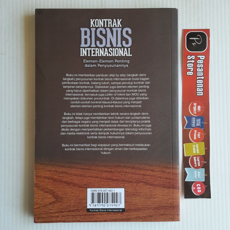 BUKU ORIGINAL KONTRAK BISNIS INTERNASIONAL TERLENGKAP . BUMI AKSARA