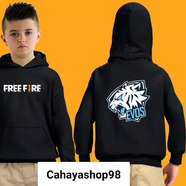 SWEATER ANAK FREEFIRE EVOS / HOODIE FF EVOS / BISA COD