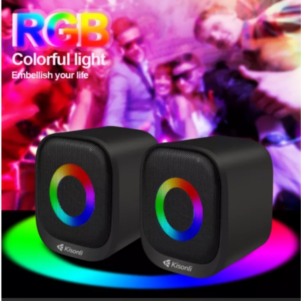 Speaker Gaming Komputer / Laptop RGB USB 2.0 Merek Kisonli X3 - XOBOX