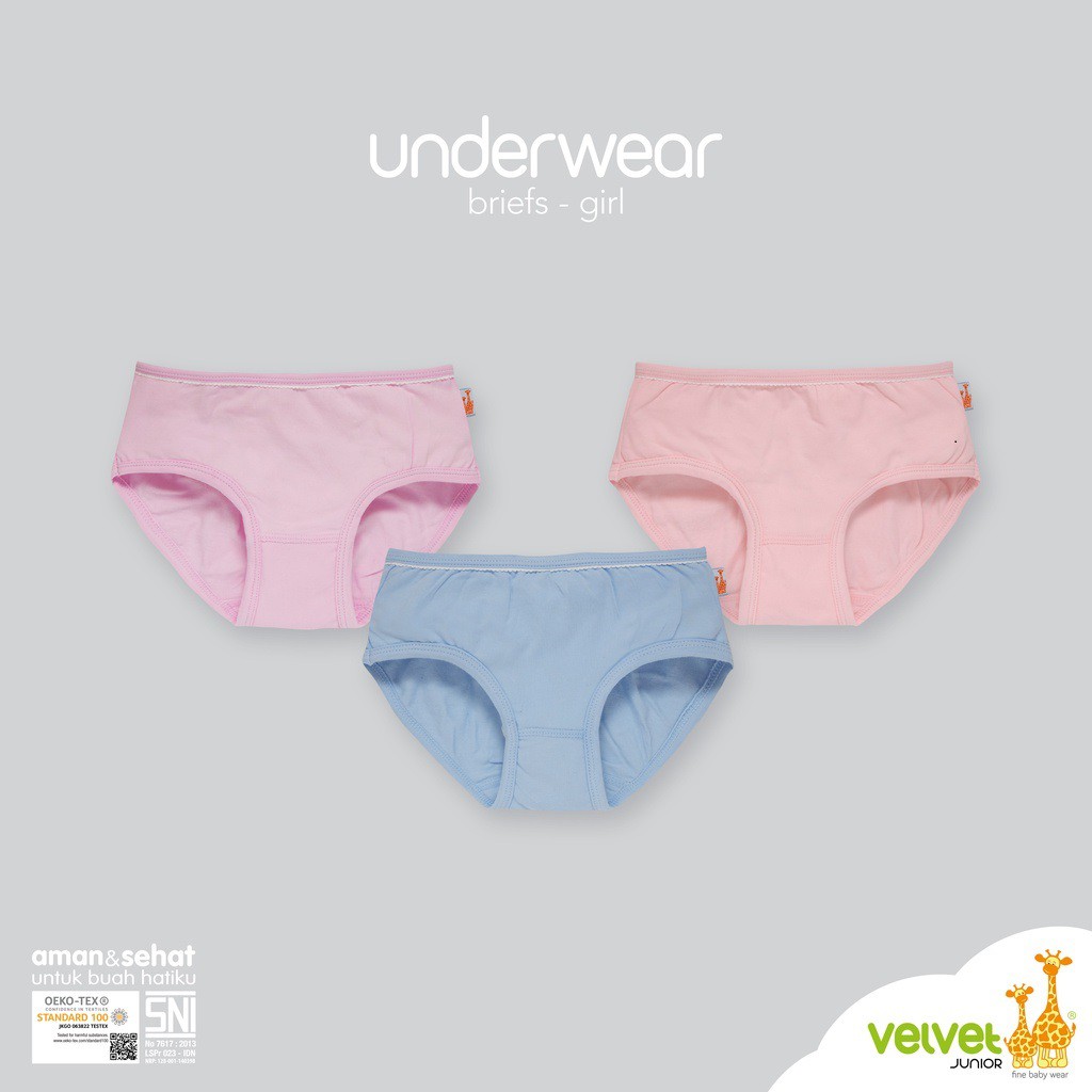 Velvet Junior Celana Dalam Anak Perempuan - Velvet Junior Briefs Girl Underwear