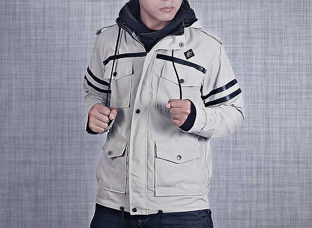 EXCLUSIVE Jacket Japan/korean style ( JAKET PARKA HOODIE FINGERLESS SEMI KULIT )