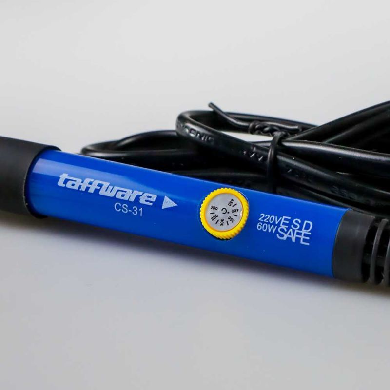 Taffware Solder Iron Adjustable Temperature 60W with 5 Tips - CS31