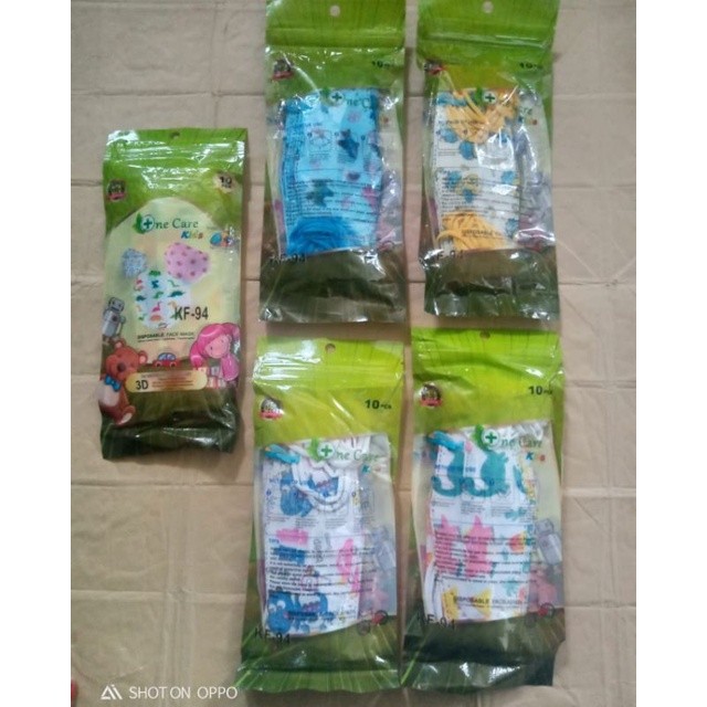 MASKER KF94 ANAK MOTIF ISI 10PCS ONE CARE