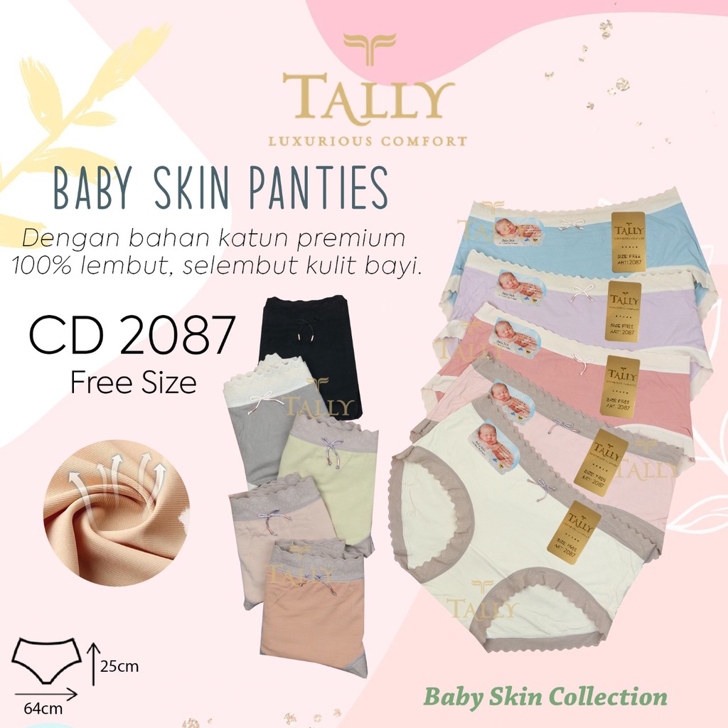 Cd Wanita Tally 2087 (Fit to XL) Baby Skin Renda |jytp