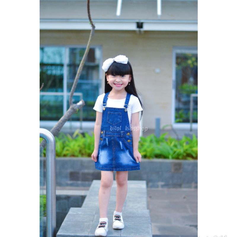 OVERALL JEANS KODOK ANAK  PEREMPUAN 1-5TH