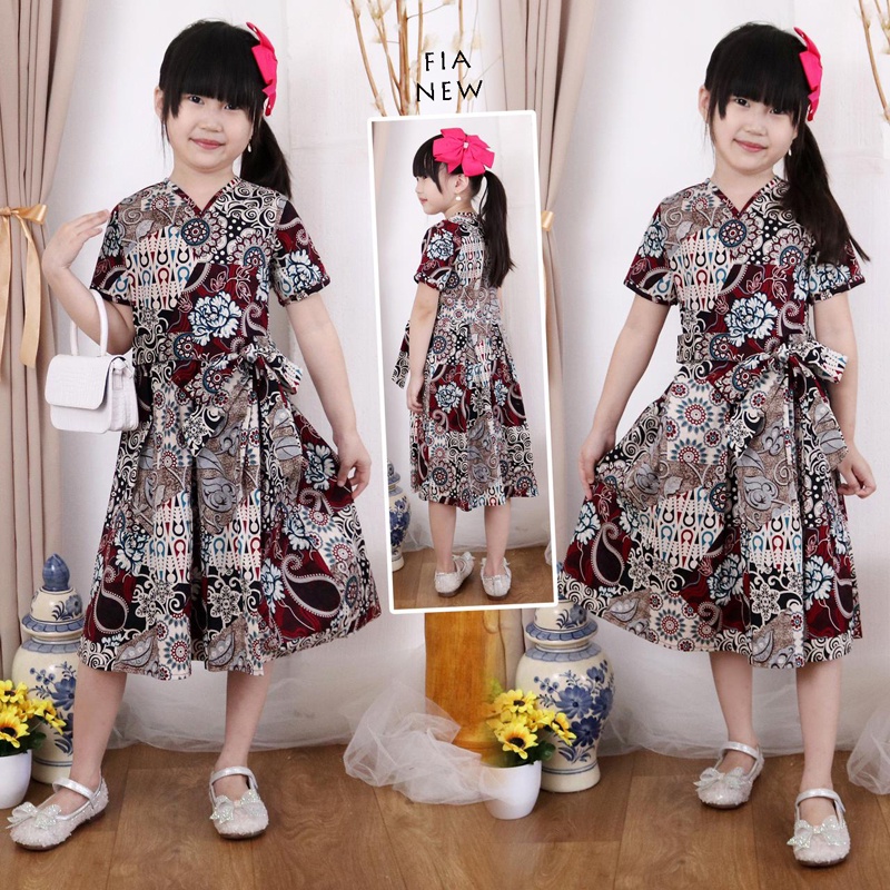 VIA KIDS DRESS - Dress Batik Anak Wanita / FIA