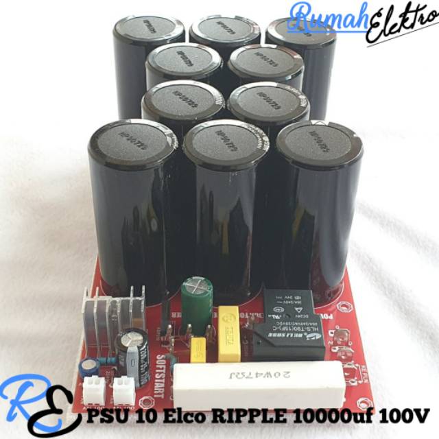 Kit PSU 10 Elco Plus Softstart RIPPLE 10000uf 100V ORI
