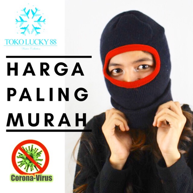 Masker Wajah Kepala Rajut Wool Winter Musim Dingin