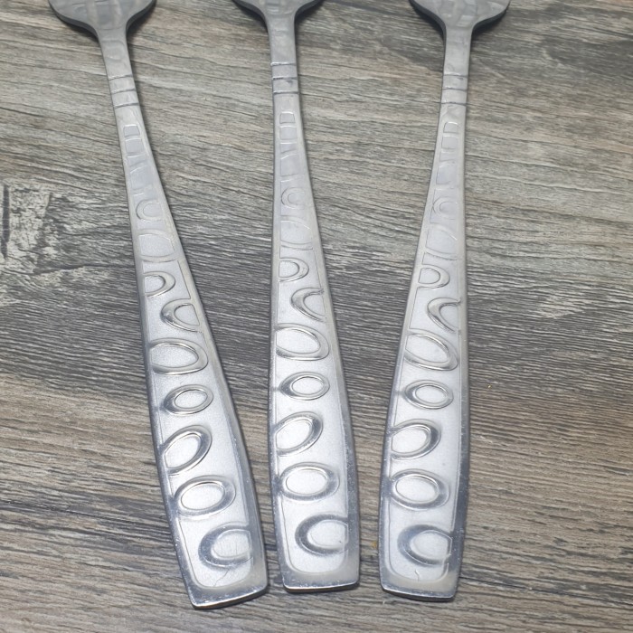POLKA - Garpu Makan dengan motif Bulat2 Dinner Fork Garpu Tebal