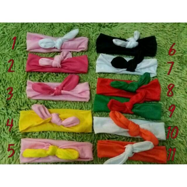 Bando bayi/bando baby/bando anak/bandana/bandana bayi/bandana anak/bando simpul/bando kelinci