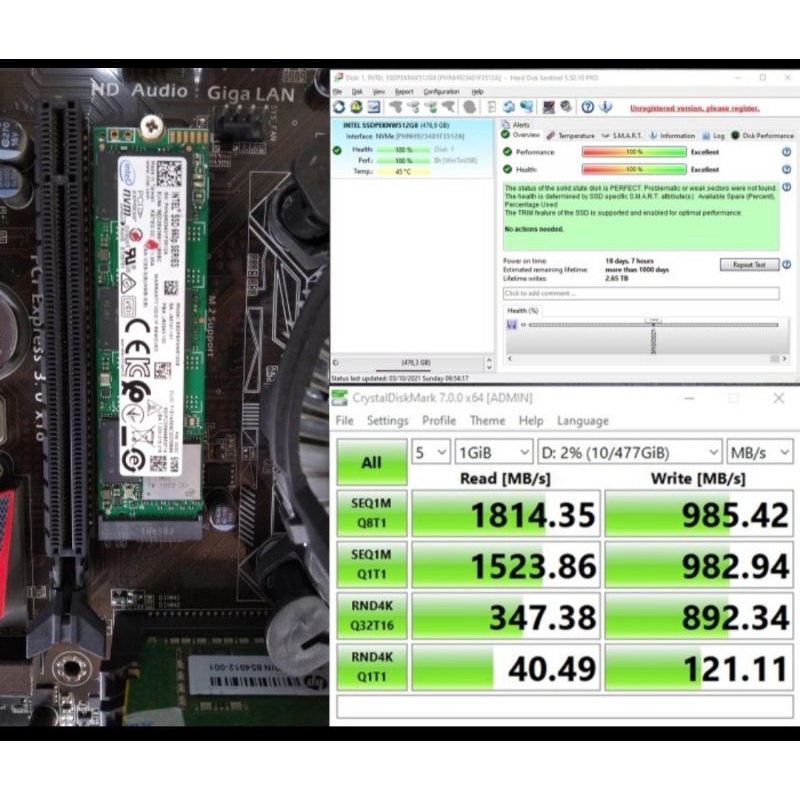 ssd m.2 nvme 512gb intel m2 seken second bekas not 256gb 128gb