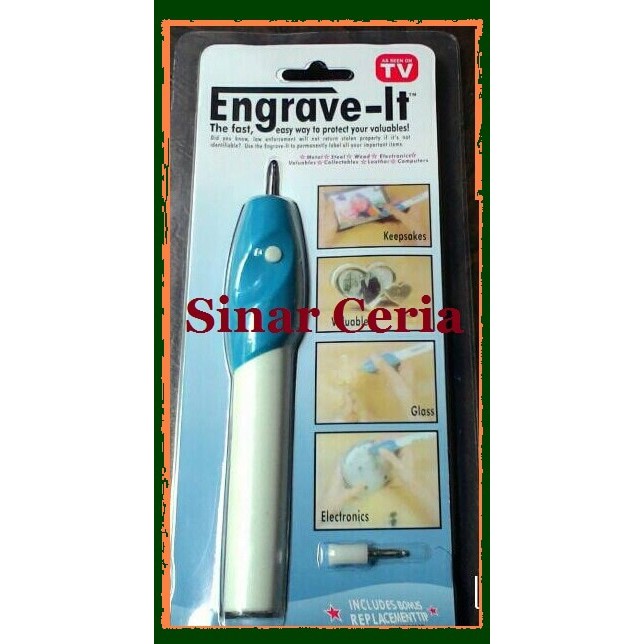 Engrave It Pen Alat Ukir Elektrik (lengkap dengan 2 mata ukir) Besi