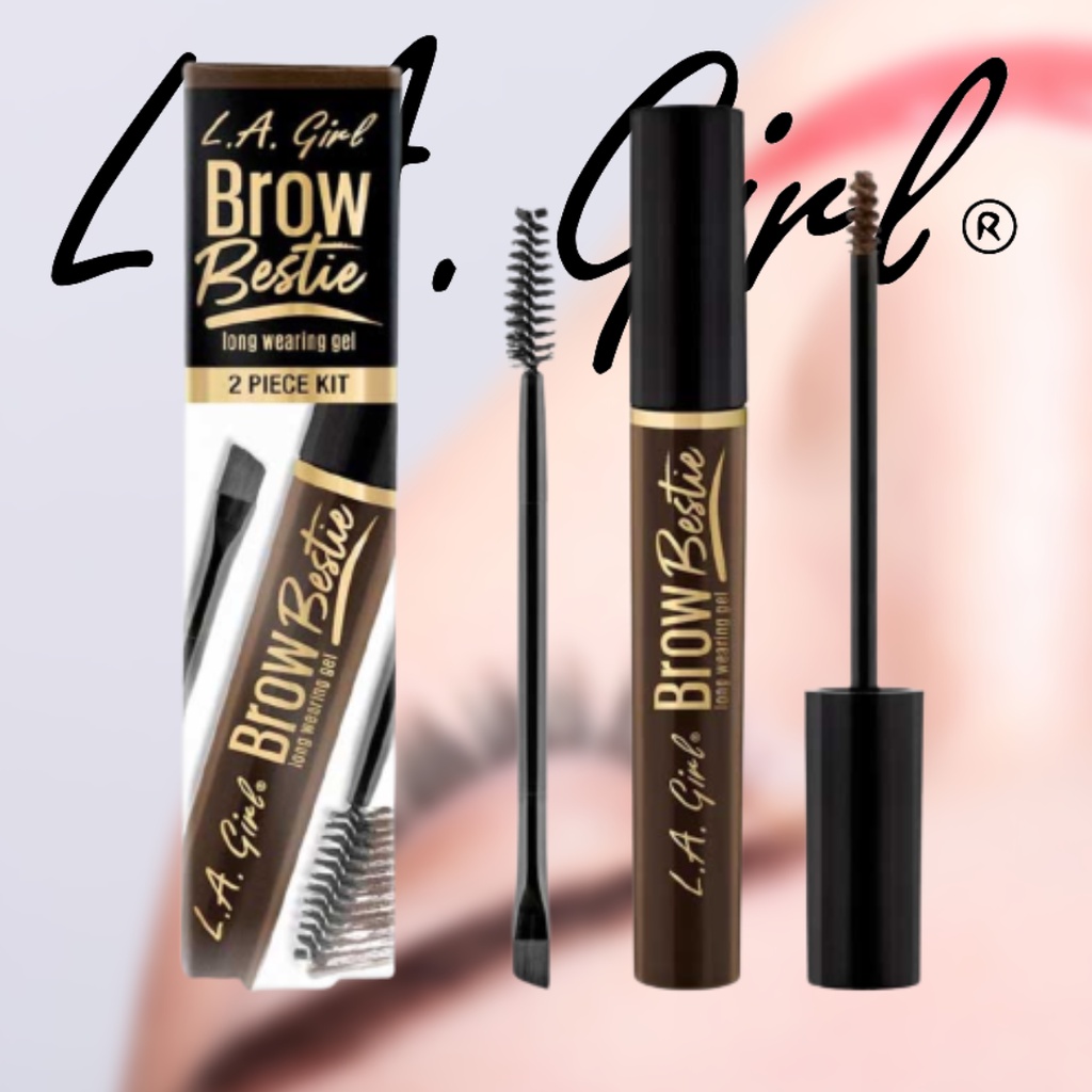 L.A GIRL BROW BESTIE  BROWCARA 2 PIECE KIT DARK BROWN 2.5ML