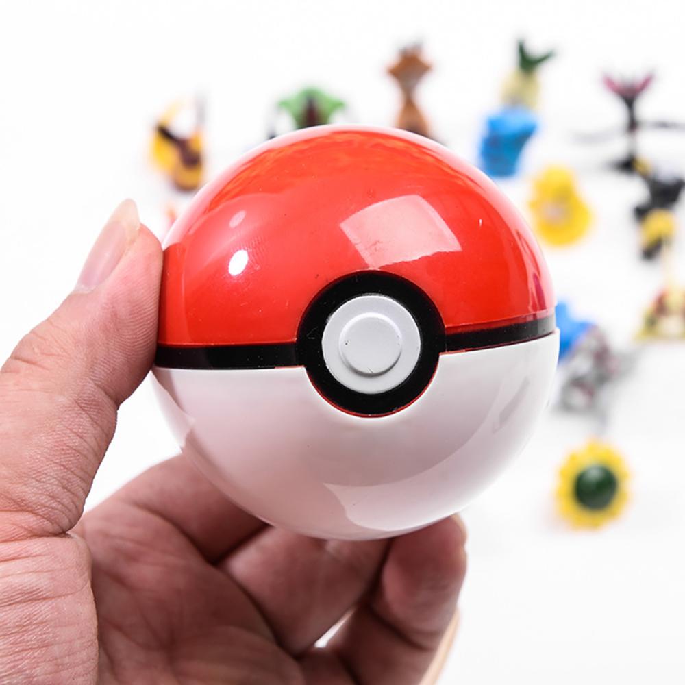 Timekey Mainan Pokeball Pokemon Pikachu Kartun 7cm 3cm Acak Untuk Anak G7Z2