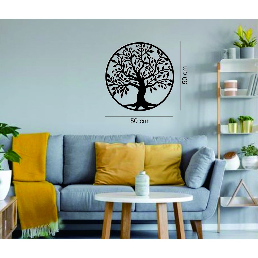 HIASAN DINDING LASER CUTTING MOTIF POHON