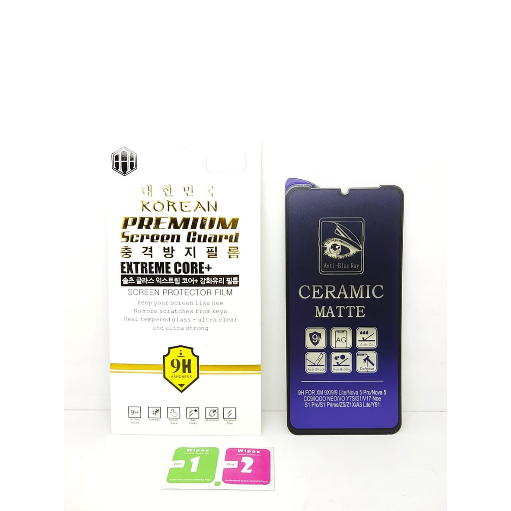 Ceramic MATTE Anti Blue Vivo Y51 2020 6.58 Inchi Anti Gores Glare Full Layar No Sidik Jari