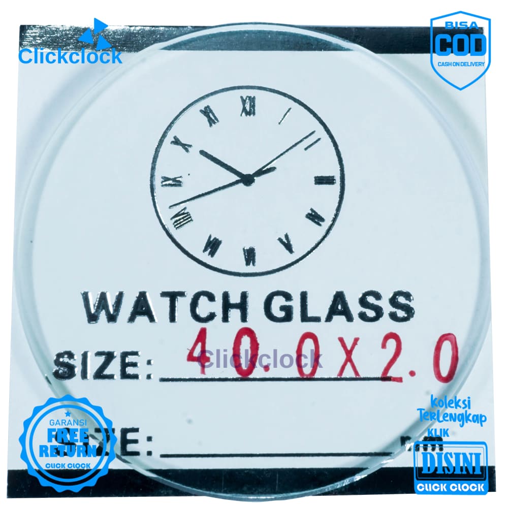 Kaca Jam Kaca Bahan Aksesoris Jam PNC-400 Murah 4 cm
