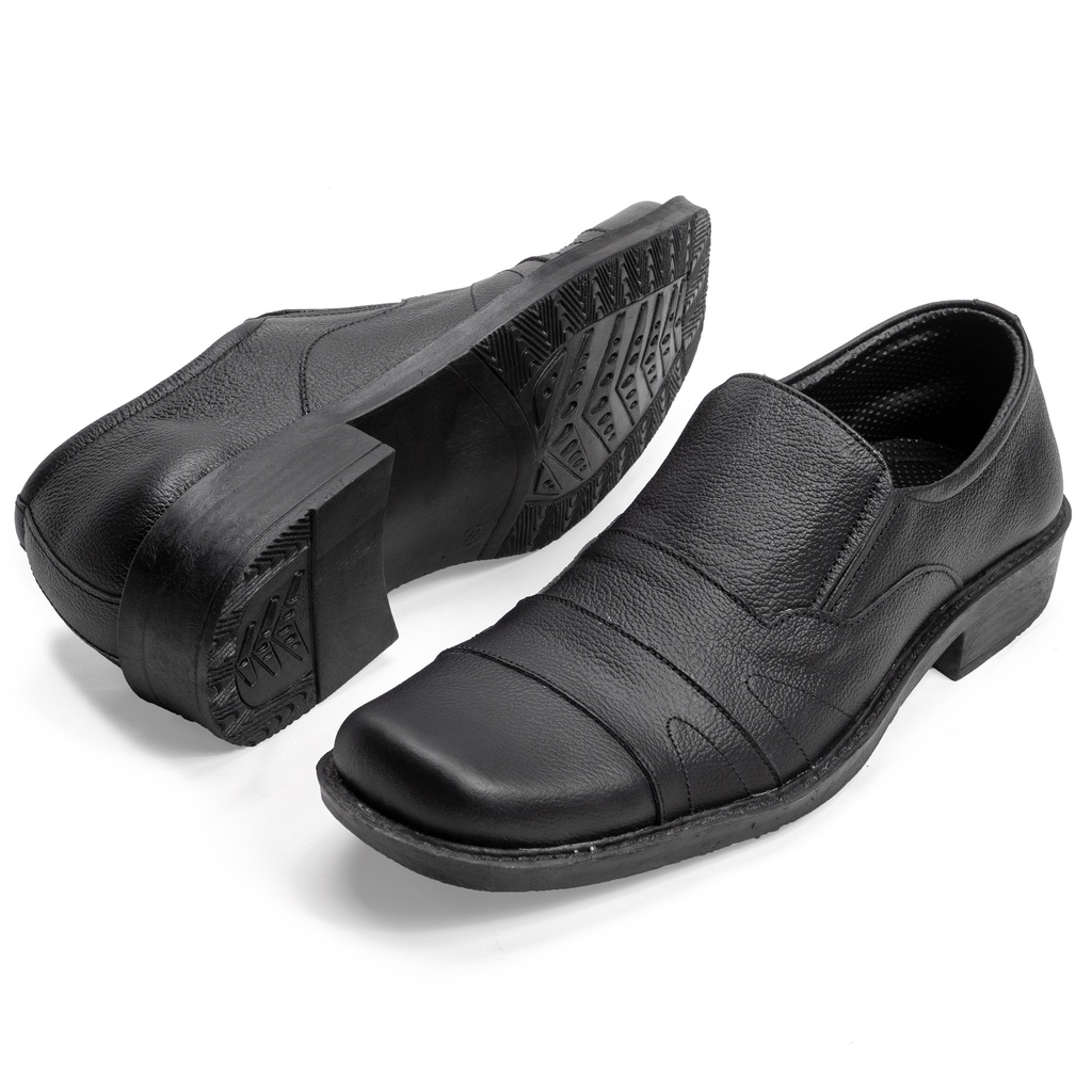 Sepatu Pantofel Pria Formal Kulit Asli Slip On Murah 7603